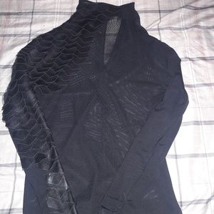 Black sheer blouse